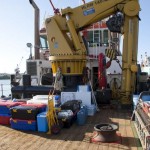 Our gear on deck of the tug